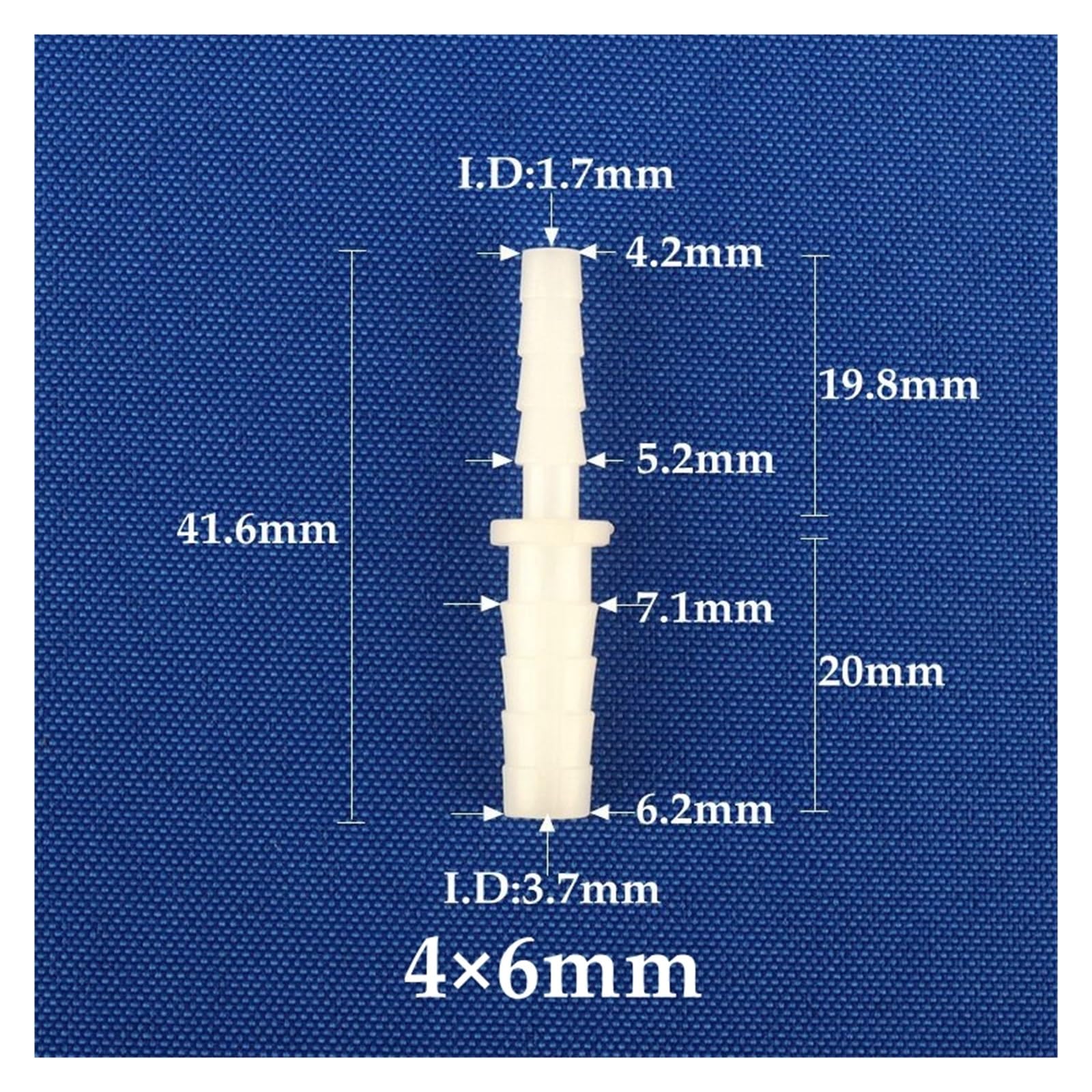 Conector recto reductor de plástico for tanque de acuario, aireador de bomba de aire, conectores de manguera de riego de jardín, 4-12mm, 2~200 Uds.(4-6mm,200pcs)