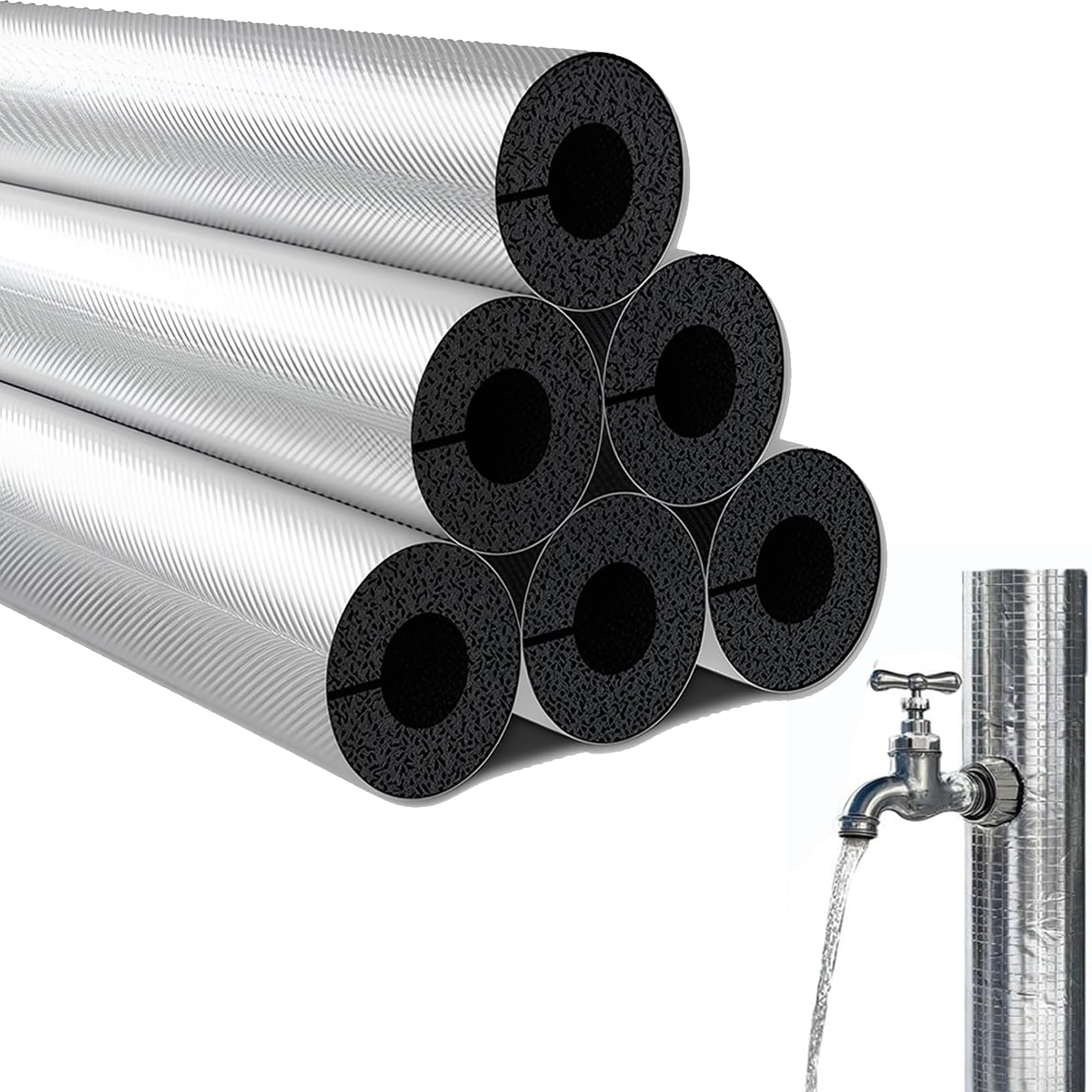Rura izolacyjna z pianki do użytku na zewnątrz (ID) 133 mm x (T