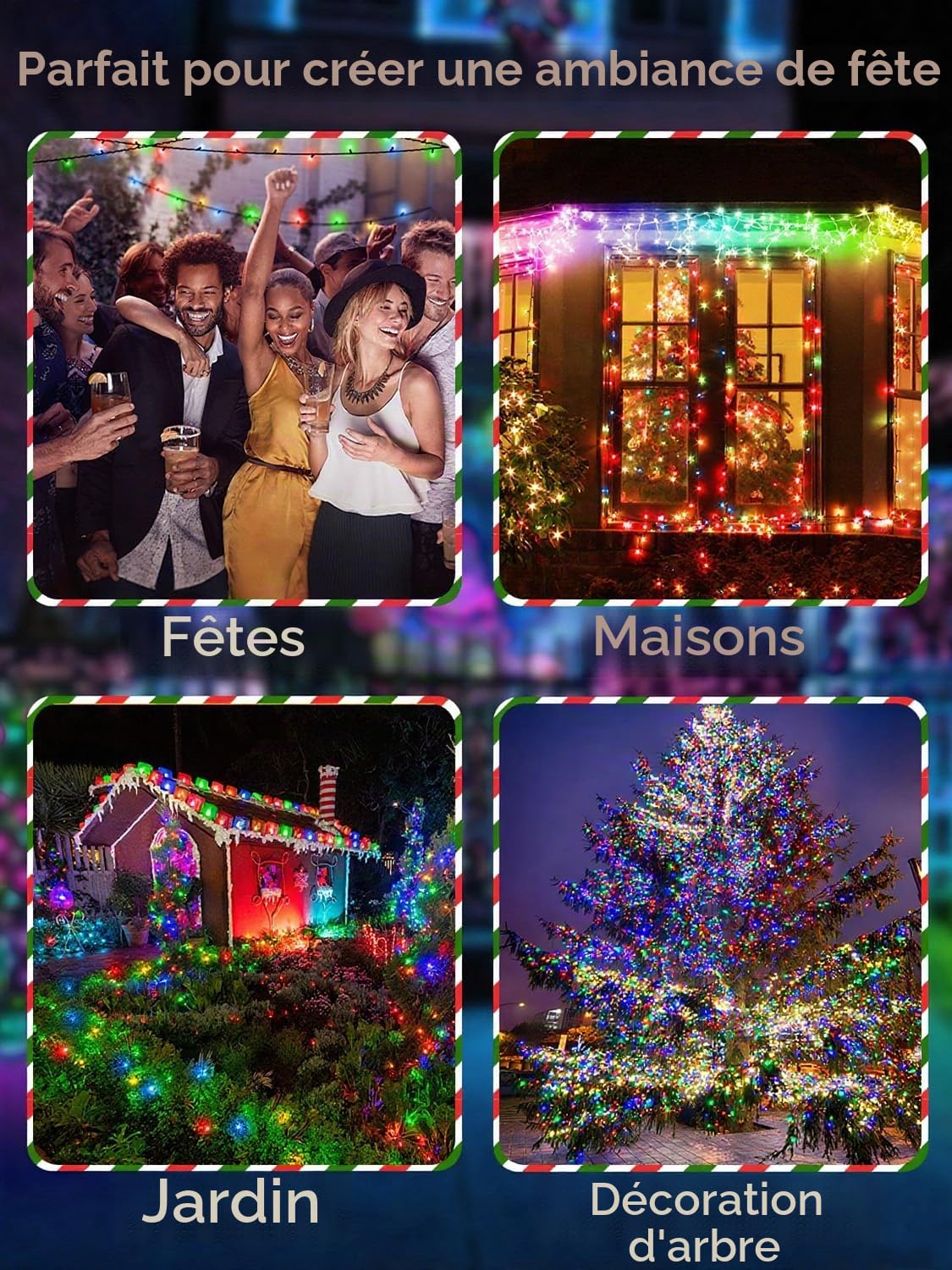 CGN Guirlande Lumineuse Exterieure de Noël, 35M 300 LED Guirlande Lumineuse Sapin Intérieur et Extérieure Étanche IP65, 8 Modes avec Télécommande Lumières Décoration Noël pour Jardin Fête Mariage