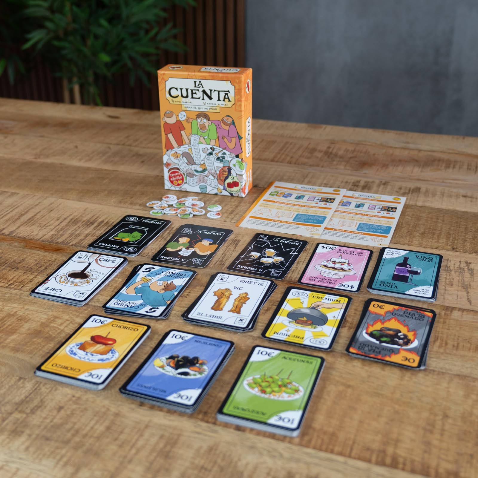 2Tomatoes Games | La Cuenta | Juego de Cartas de Tapas y Risas | Partidas Rápidas 10-20 min | ¿Quién se quedará sin dinero? | 3-8 Jugadores | Multilingüe