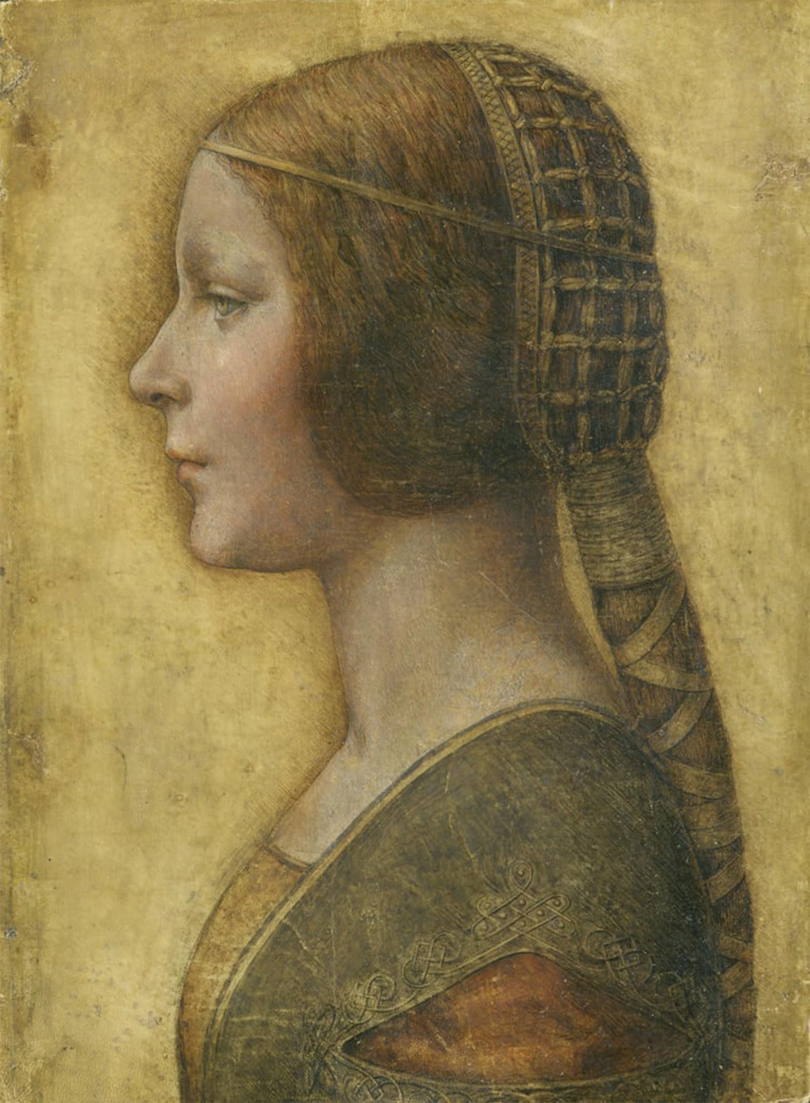 SERENDIPITP Vintage Wall Art Canvas Nordic Poster Canvas Print Picture Profile of a Young Fiancee by Leonardo Da Vinci Wall Art Poster for Home Decor 60x90cm