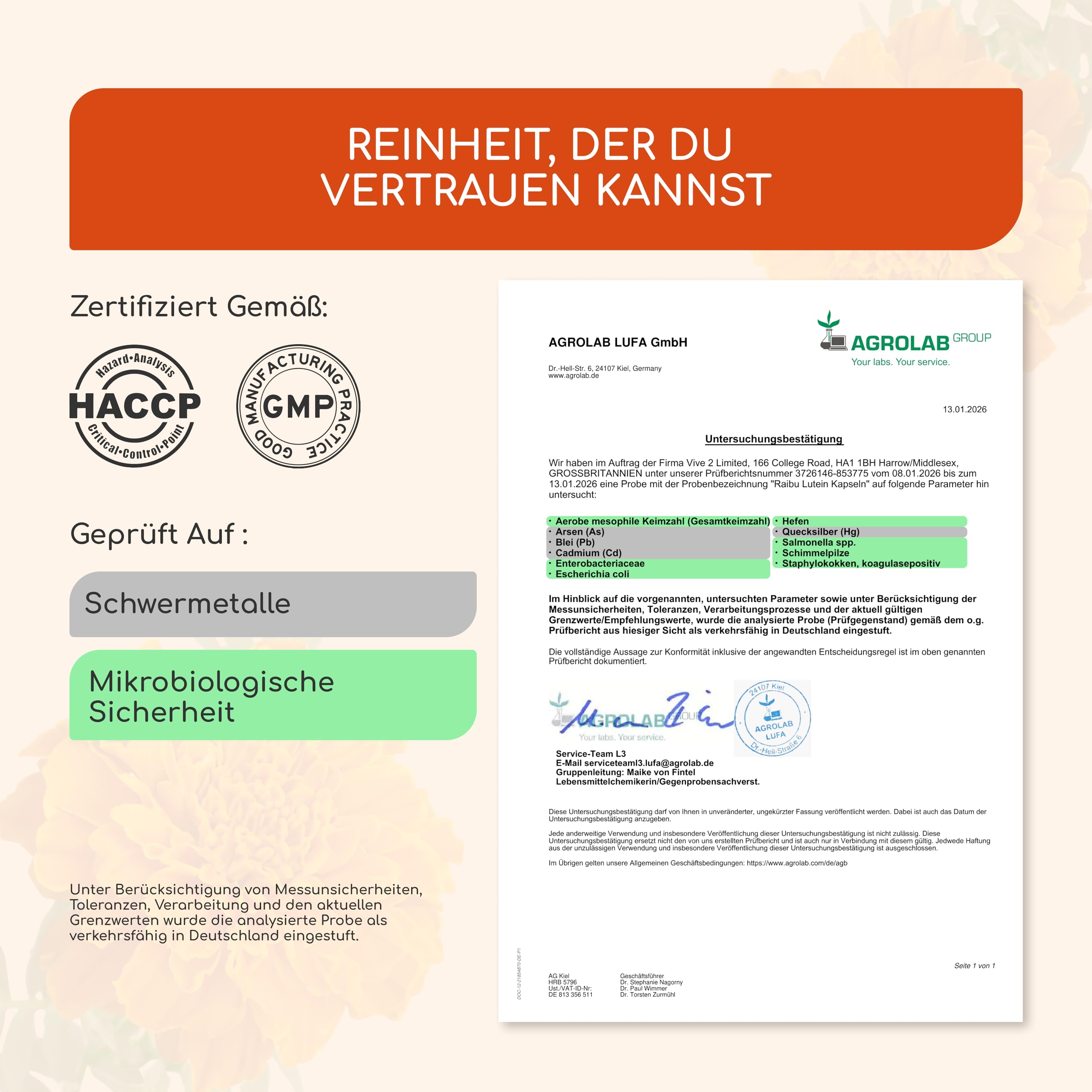 Lutein Zeaxanthin Kapseln, Augenvitamine hochdosiert - 50mg Lutein + 12,5mg Zeaxanthin - 4 Monatsvorrat Augen Kapseln - Mit Vitamin A & B2-1 Kapsel täglich - Vegan & natürlich