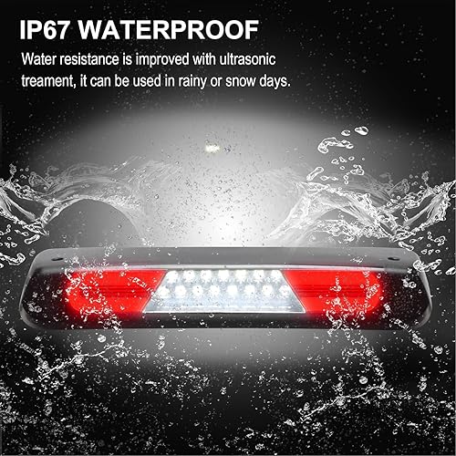 Miniatura 7 de R&F Auto Reemplazo de la lámpara de freno de montaje alto con lente ahumada LED para F150 (2004-2008)Explorer Sport Trac (2007-2010)Mark LT