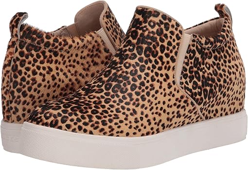 steve madden leopard wedge sneakers