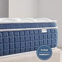 Vista 6 de Jingxun - Colchón híbrido de resorte interior de 14 pulgadas con espuma viscoelástica, colchón de resortes interiores de firmeza media en una caja