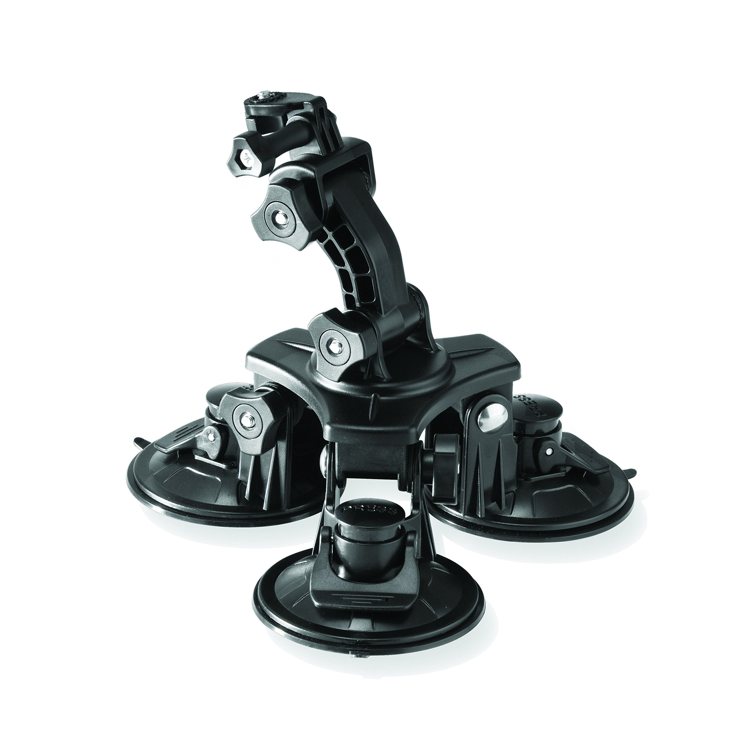 VehoMuvi Universal Professional Triple Cup Suction Mount for Muvi KX-Series | Muvi K-Series | Muvi HD | Muvi Micro - Black (VCC-A027-3SM)
