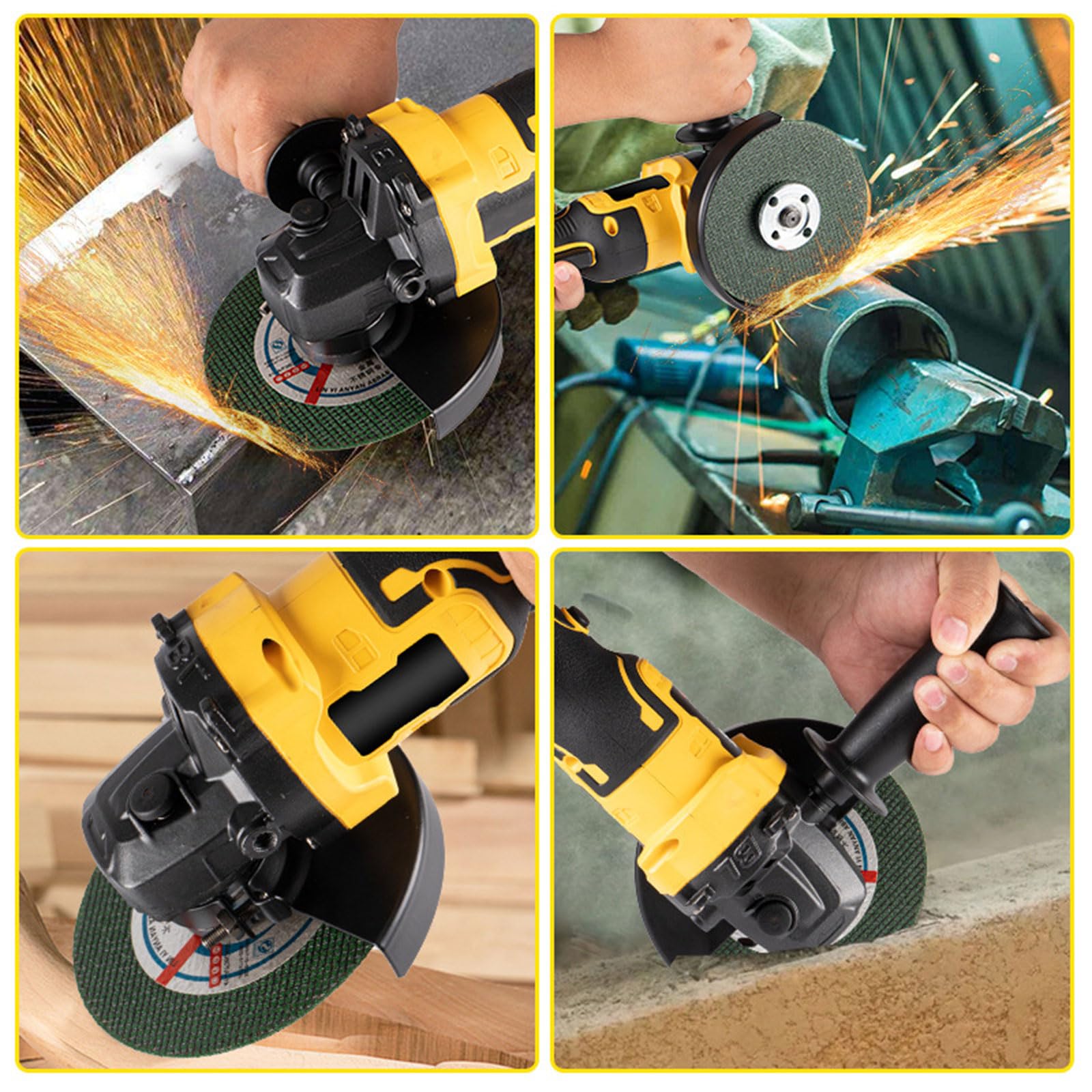 RGYBAO Cordless Angled Grinder Brushless Motor 10000RPM Rechargeable 800W Electric Power Tool for Cutting Grinding Polishing