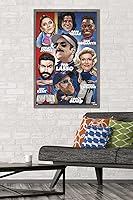 Vista 21 de Trends International Ted Lasso - Character Grid Wall Poster, 22.4L x 14.7W, Black Framed Version