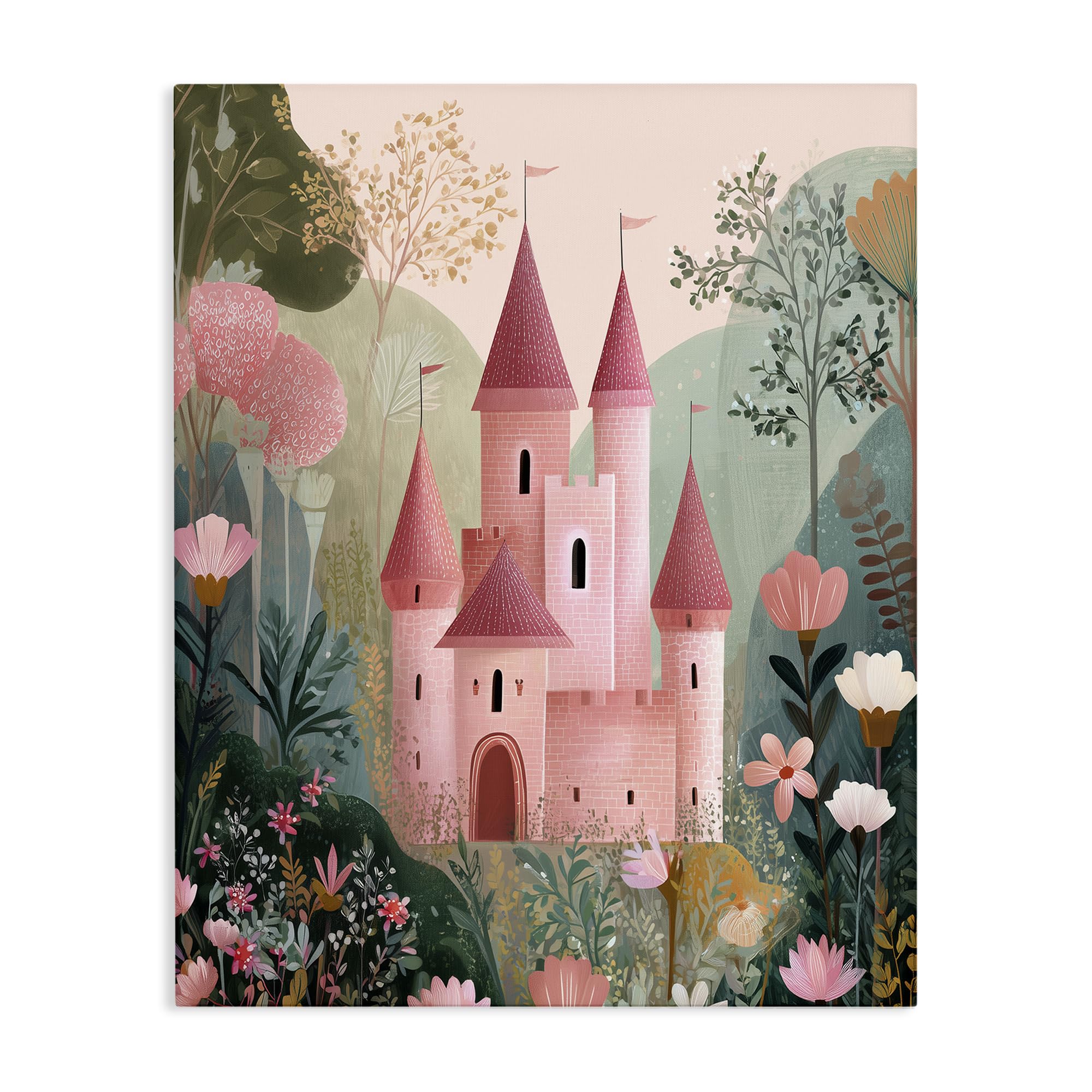 Stupell Industries Unframed Princess Castle Fairytale, 24 X 30 Inch Canvas Wall Art