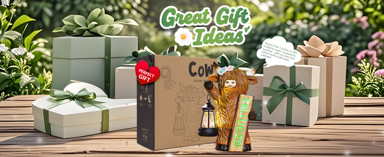 Amazon.com: Nacome Highland Cow Garden Statue for Decor: Outdoor