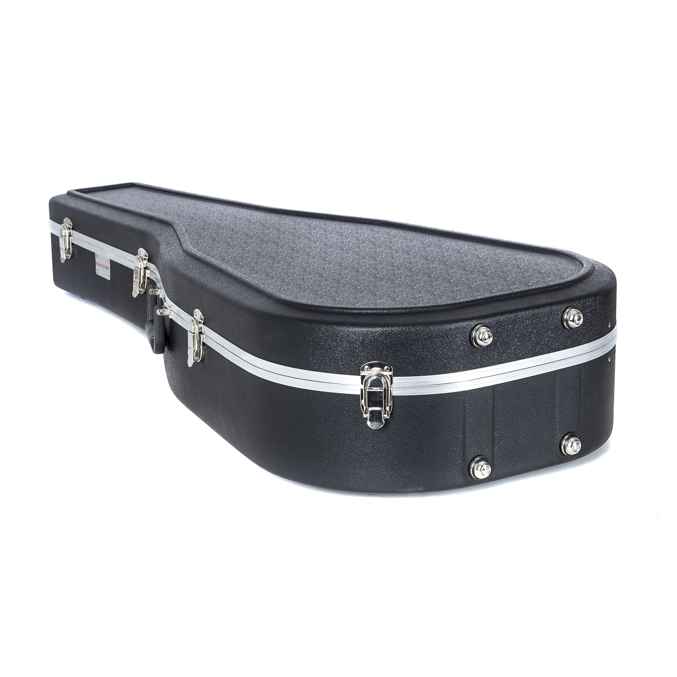 Fame ABS Deluxe Case, Westerngitarre Hartschalenkoffer, Wetterfest, Abschließbar, Plüsch-Innenfutter, Zubehörfach, Schutz für Dreadnought und Grand Auditorium Modelle