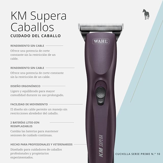 Foto 2 de 7 de Wahl KM Supera, Cortapelos Inalámbrico para Caballos, Silencioso