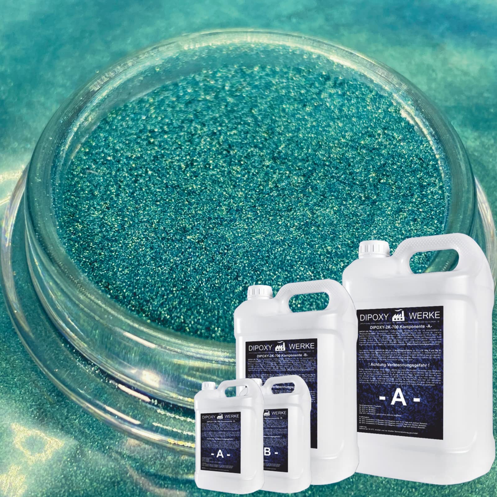 Dipoxy Resina epossidica 2K-700 con pigmento 3,0 kg + 35 g Grün06