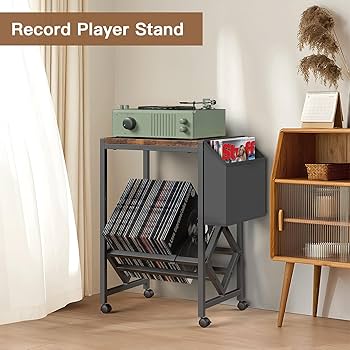 Modern Record Player Stand With Vinyl Record Storage Up To 80 Albums U2013 Retrolife Official Store