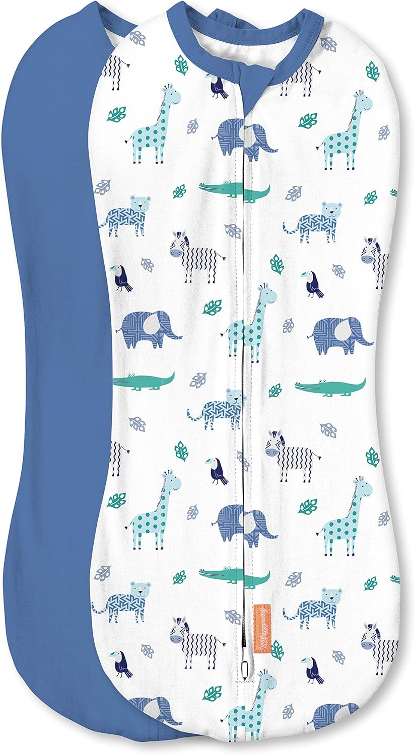 SwaddleMe Pod Size Newborn, 02 Months, 2Pack (Safari Dreams) No