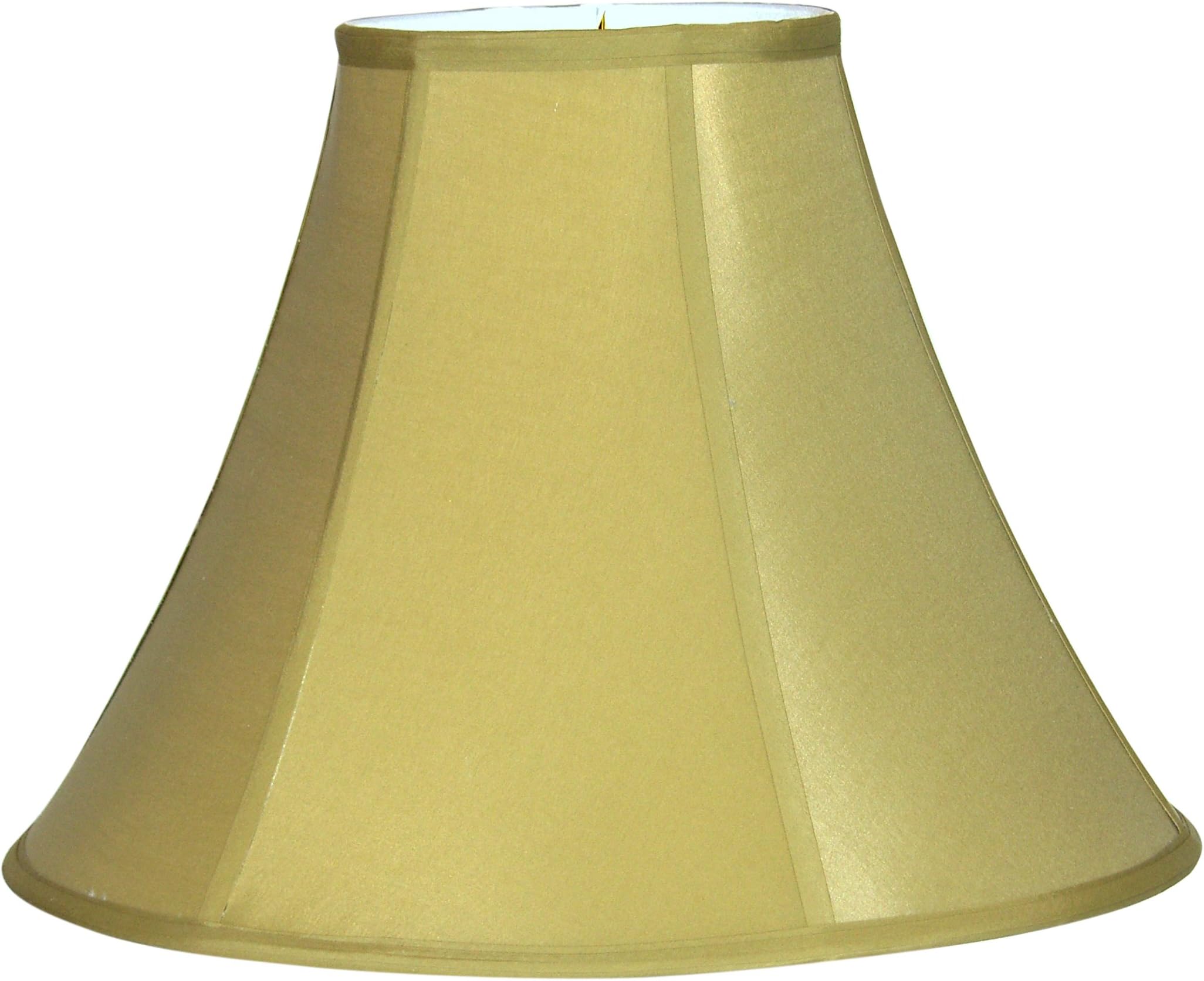 Lamp Factory A Ray of Light Large Empire Gold Pongee Silk Bell Lamp Shade