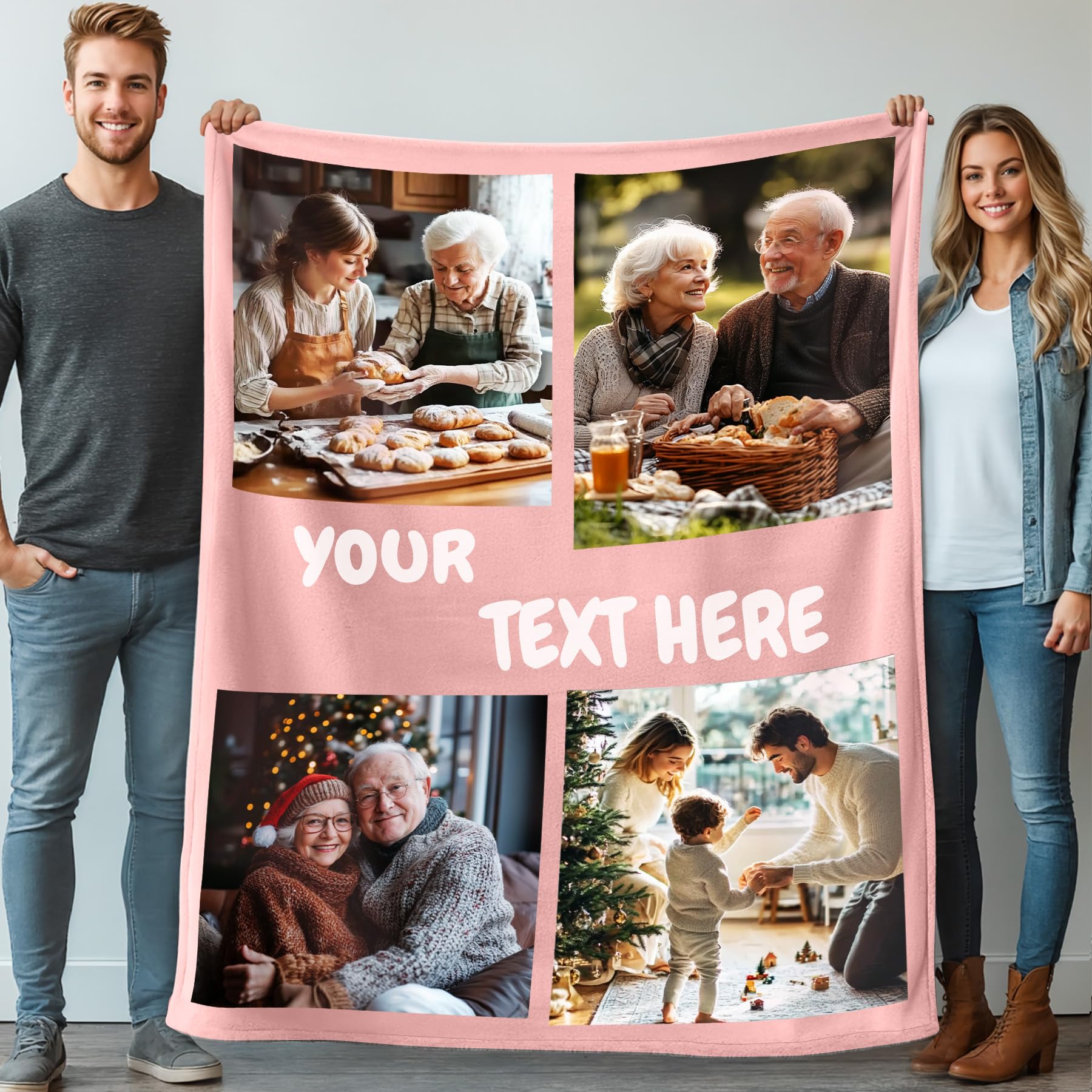 Coperta Personalizzata Con Foto - Plaid Extra Large 150x200cm Per Regali Di Compleanno O Natale - Foto 8