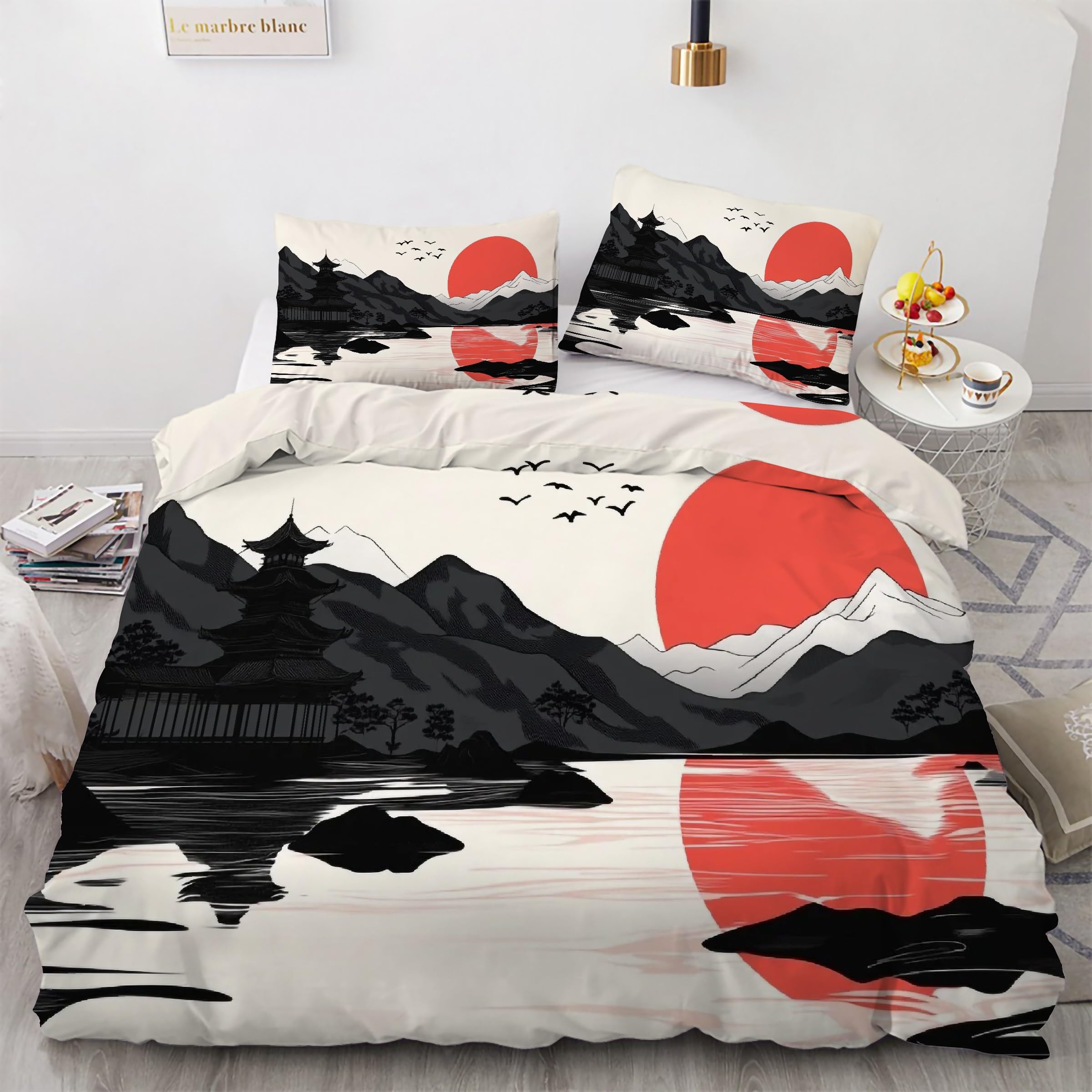 Housse de couette 200x200 avec fermeture éclair pour un lit facile à border