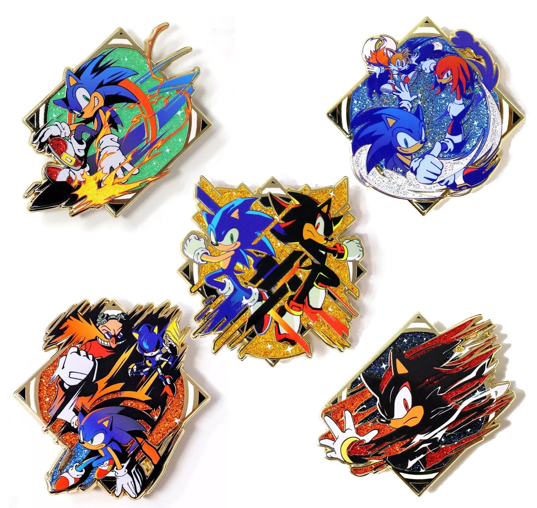 Sonic the Hedgehog Blind Bag Enamel Pin – Speed Stamp Series Mystery Collectible (Officially Licensed, Zen Monkey Studios)