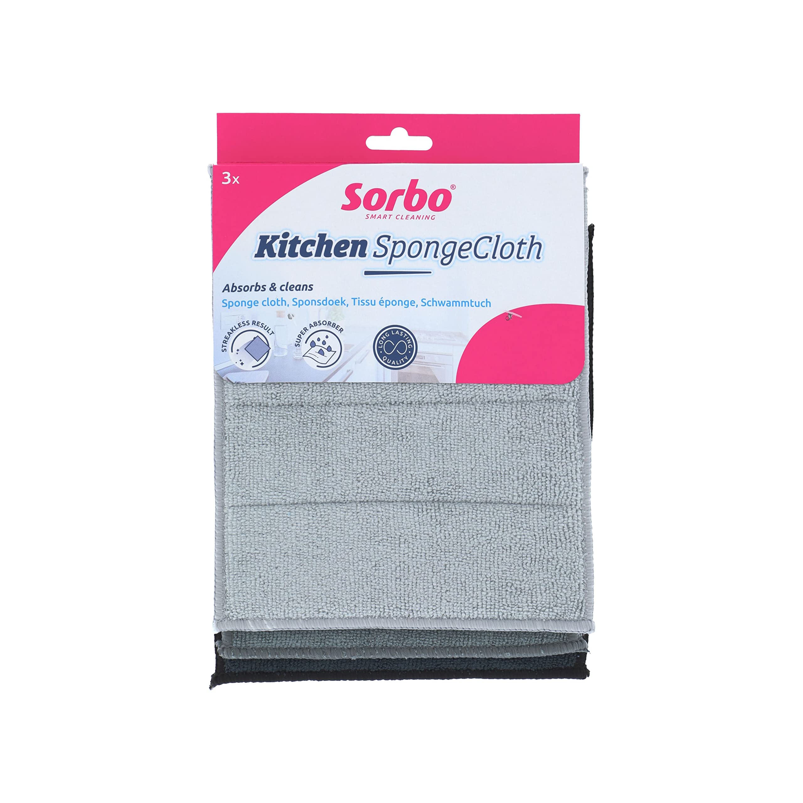 Sorbo Grey Hd Microfibre Sponges