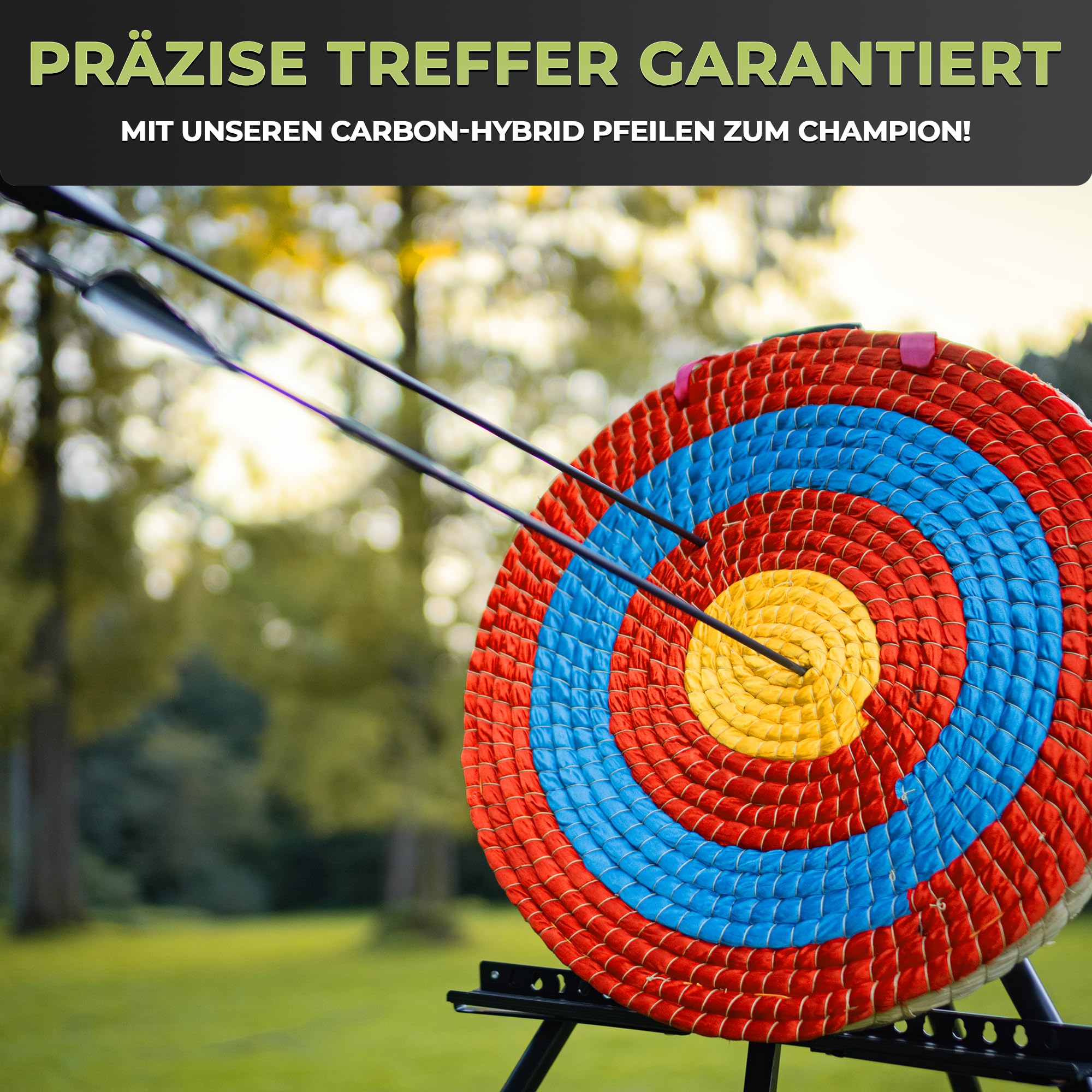 BOWRILLA® 6er Pack Ersatzpfeile für Kinder und Einsteigerbögen bis 20 lbs | Pfeile für Bogenschießen Kinder, 1200 Spine, ID4.0mm, 3 Zoll Kunststoff Vanes und justierbaren Stecknocken
