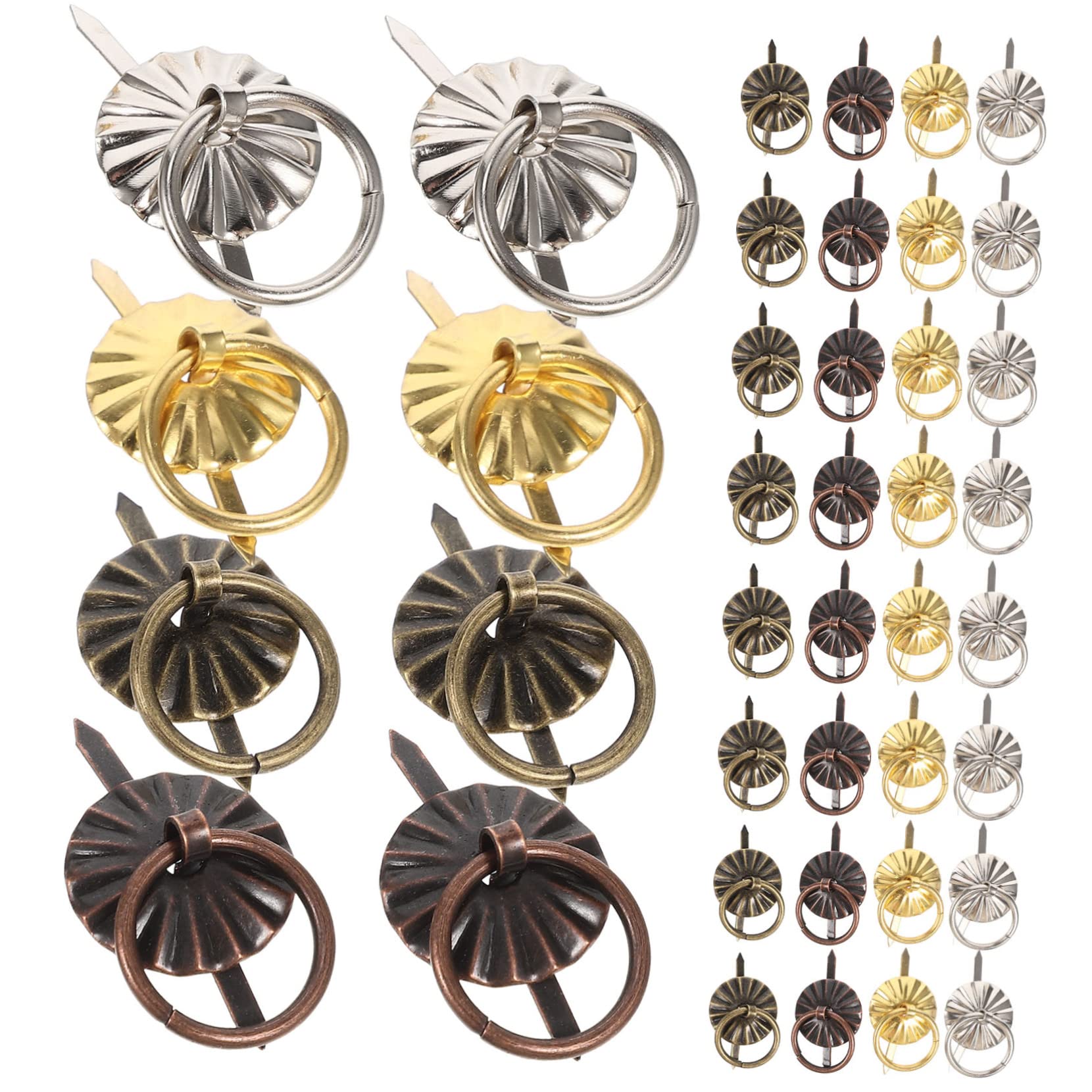 Boutons de tiroir vintage en fer par 40 pour armoire et meubles