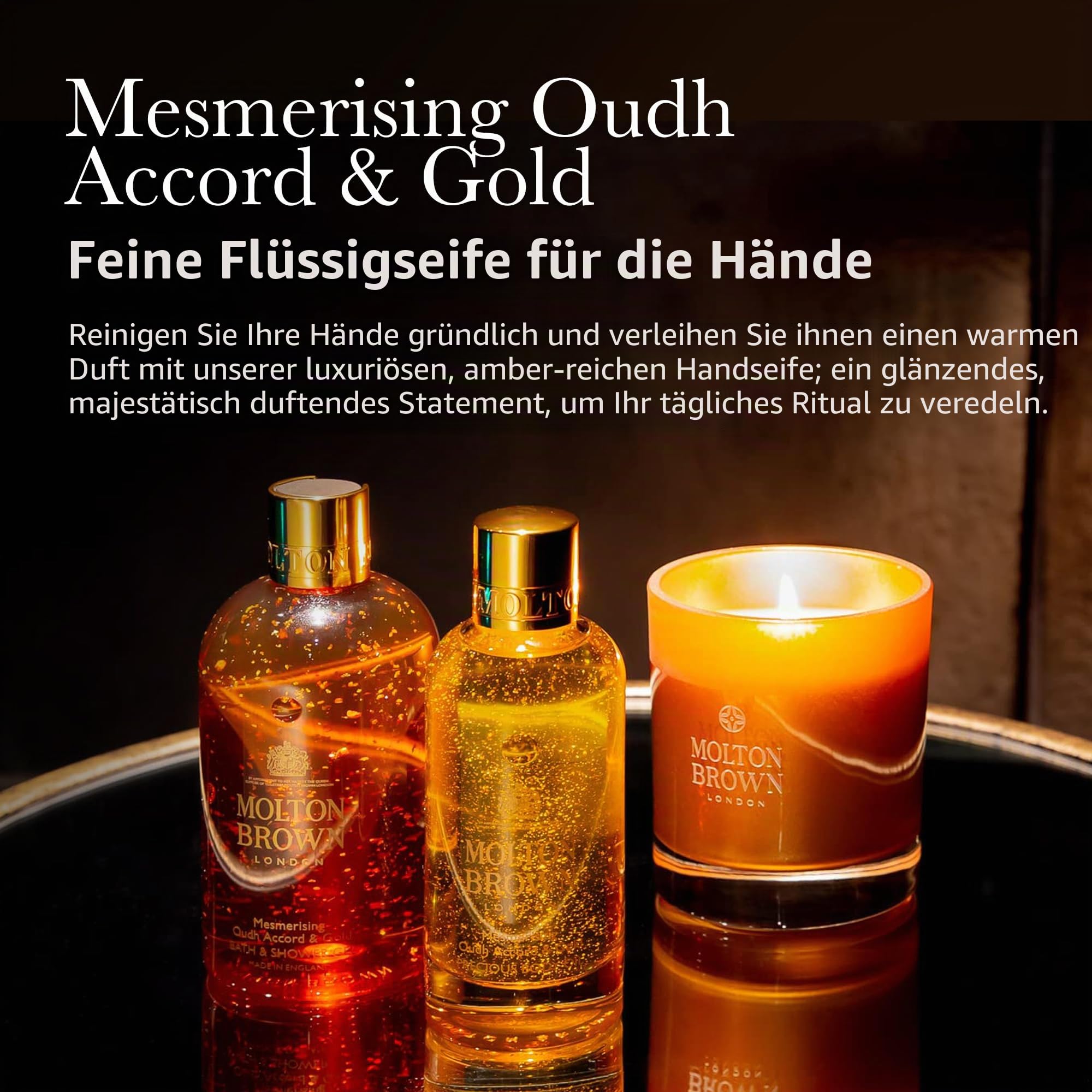 Molton Brown Mesmerising Oudh Accord & Gold feine flüssige Handseife 300 ml