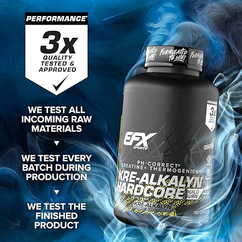 Miniatura 15 de EFX Sports Kre-Alkalyn Hardcore | Suplemento termogénico de creatina monohidrato pH correcto, energía y fuerza, preentrenamiento | 40 porciones, 120