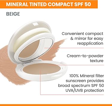 Avène Beige Compact Mineral Filtreli Açık Renkli SPF 50+ Cilt Tonu Eşitleyici Açık Renk Güneş Kremi 10 gr