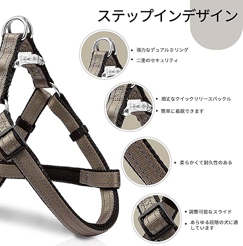 Miniatura 9 de Pawhuggies Arnés de malla reflectante sin tirones para perro arnés halter ajustable suave y resistente para cachorros en crecimiento fácil de poner