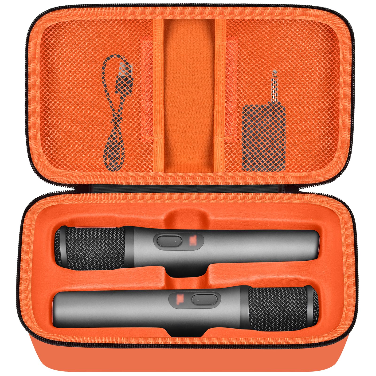 Étui Rangement Microphones JBL PartyBox - Pour 2 Micros Sans Fil, Batteries, Câbles | Transport Sécurisé, Accès Rapide