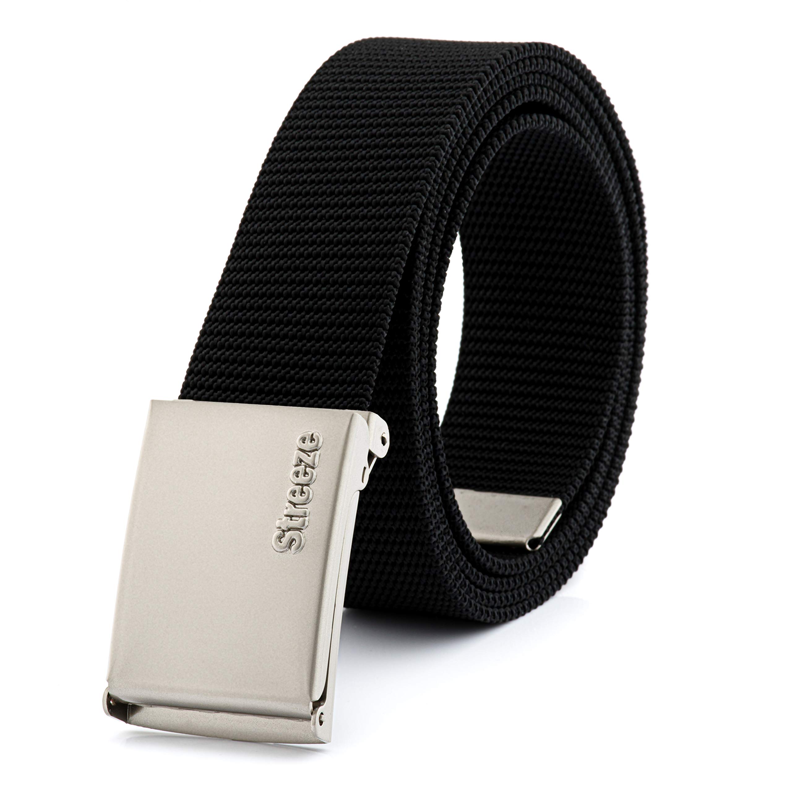 StreezeQuality Nylon Belt. One Size - Cut to Size Webbing Belt with Automatic Buckle