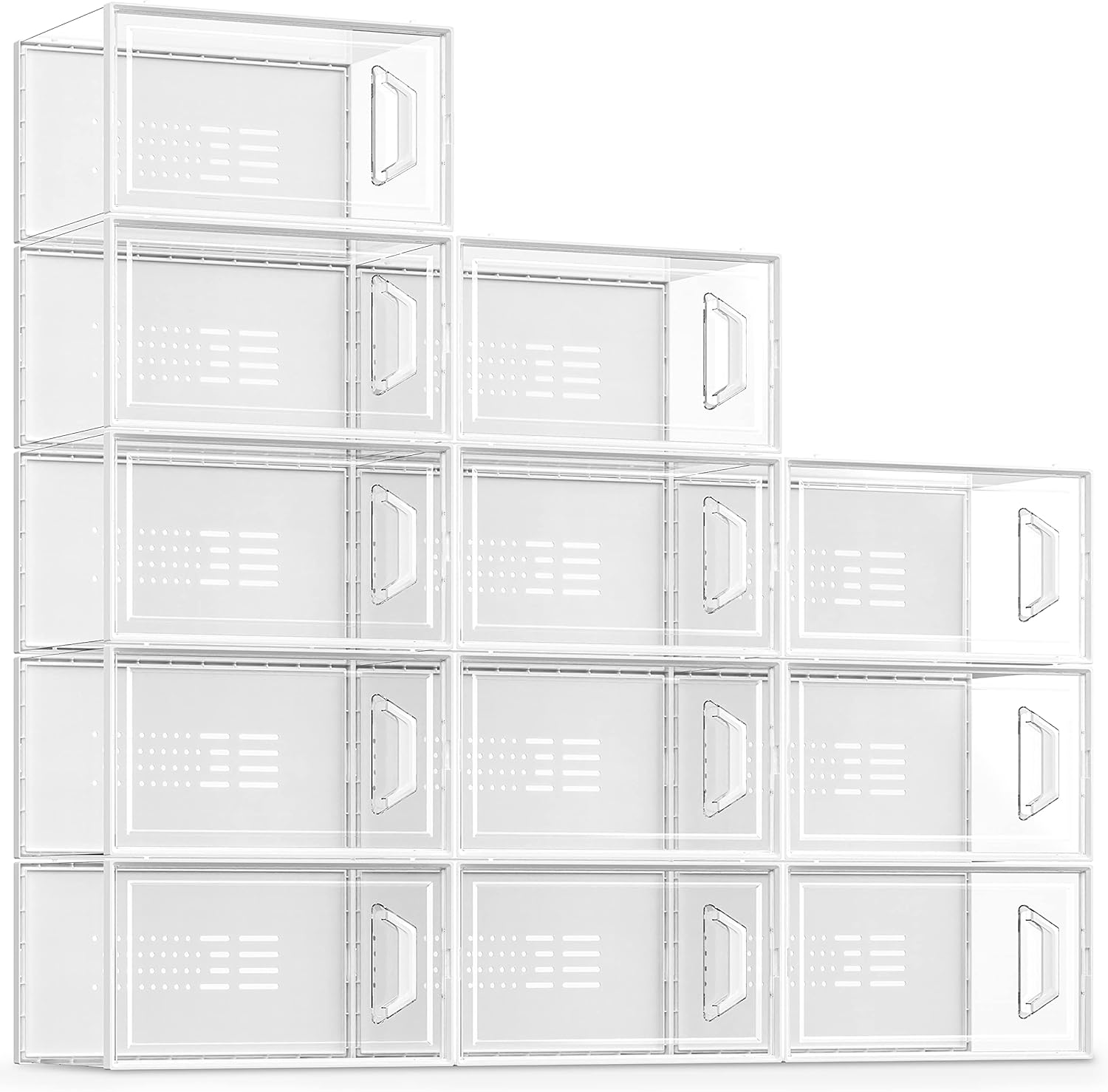 SEE SPRING 12 Pack Shoe Storage Box, Shoe Organizer for