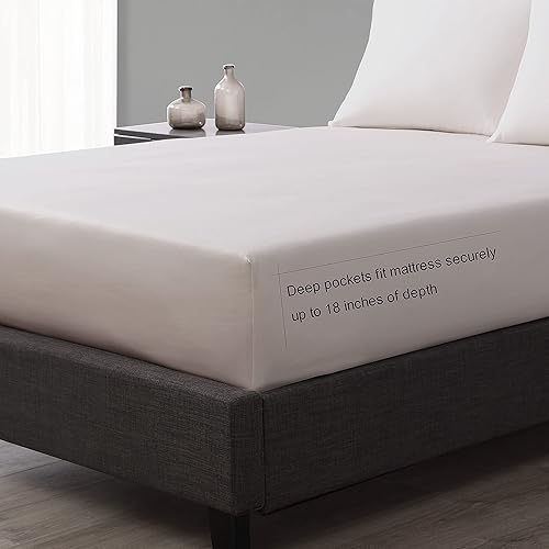 Miniatura 6 de Vera Wang - Juego de sábanas tamaño Queen, ropa de cama de algodón satinado de lujo, 800 hilos, decoración suave y lisa para el hogar (cuarzo rosa,