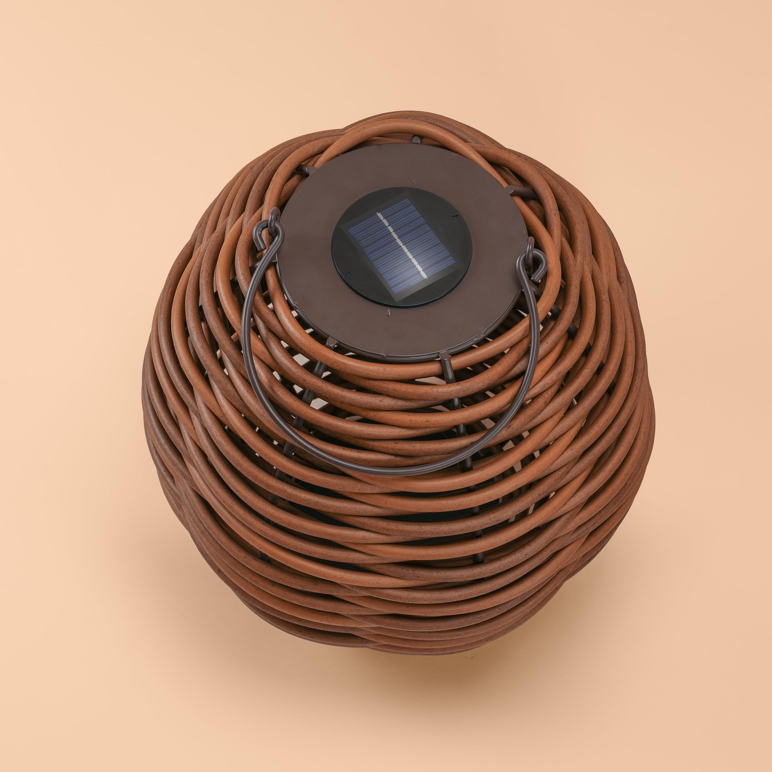 Esotec Solar Windlicht Rattan Gartenlaterne Victoria 30 Außenleuchte 102278