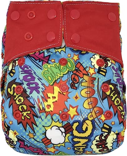 Miniatura 22 de Cubierta de pañal impermeable reutilizable: para pañales de tela preplegados, planos, ajustados o insertos (coche) rocket,Atom,Bang Boom