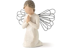 Willow Tree Nativity Figurines: Angel of Prayer Sculpted Hand-Painted Figure