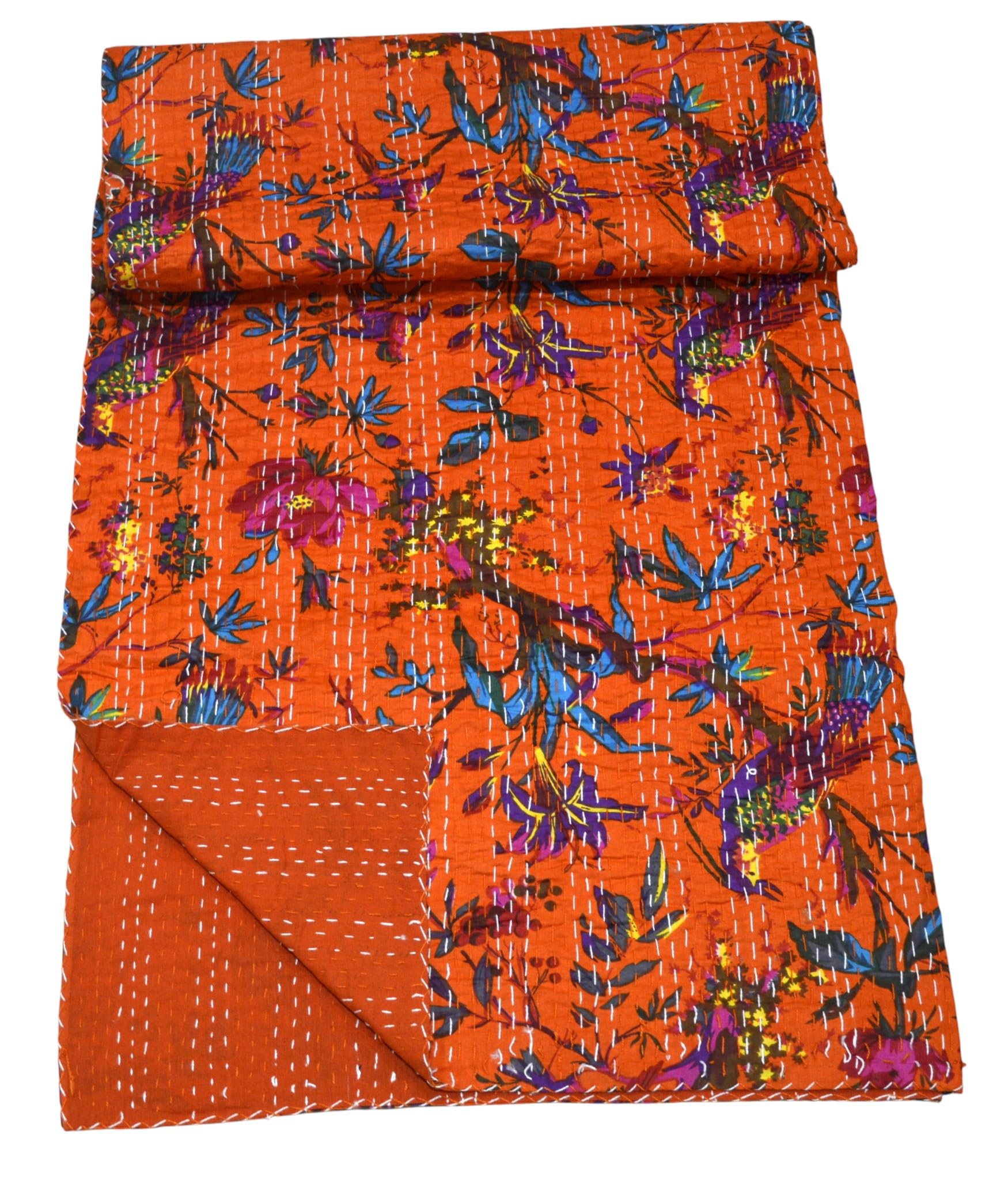 boho kołdry queen size bawełniana kołdra koc narzuta zestaw pościeli indyjski koc vintage kantha kołdra dwustronna pościel gudari jaipuri