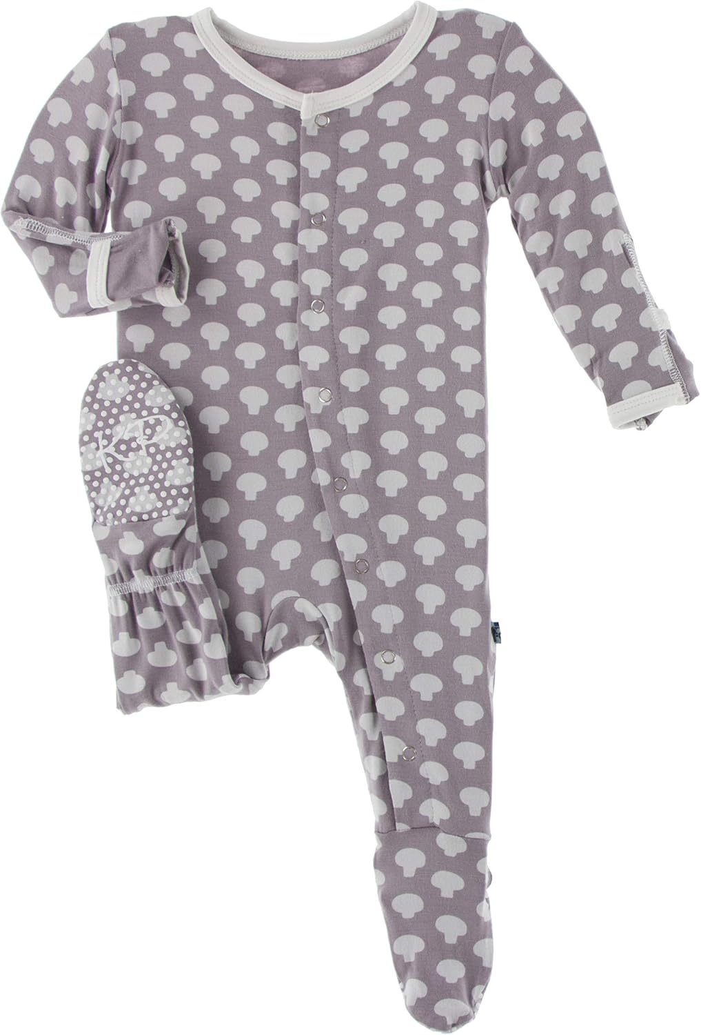 KicKee Pants Print Footies with Snaps, Super Soft One-Piece Jammies, Sleepwear for Babies