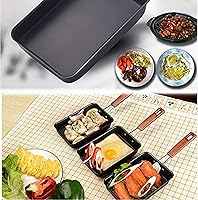 Vista 2 de JapanBargain 1811, Japanese Tamago Egg Pan Iron Omelet Pan Tamagoyaki Omelette Pan Rectangle Frying Pan, Induction Cookware Pan, Made in Japan