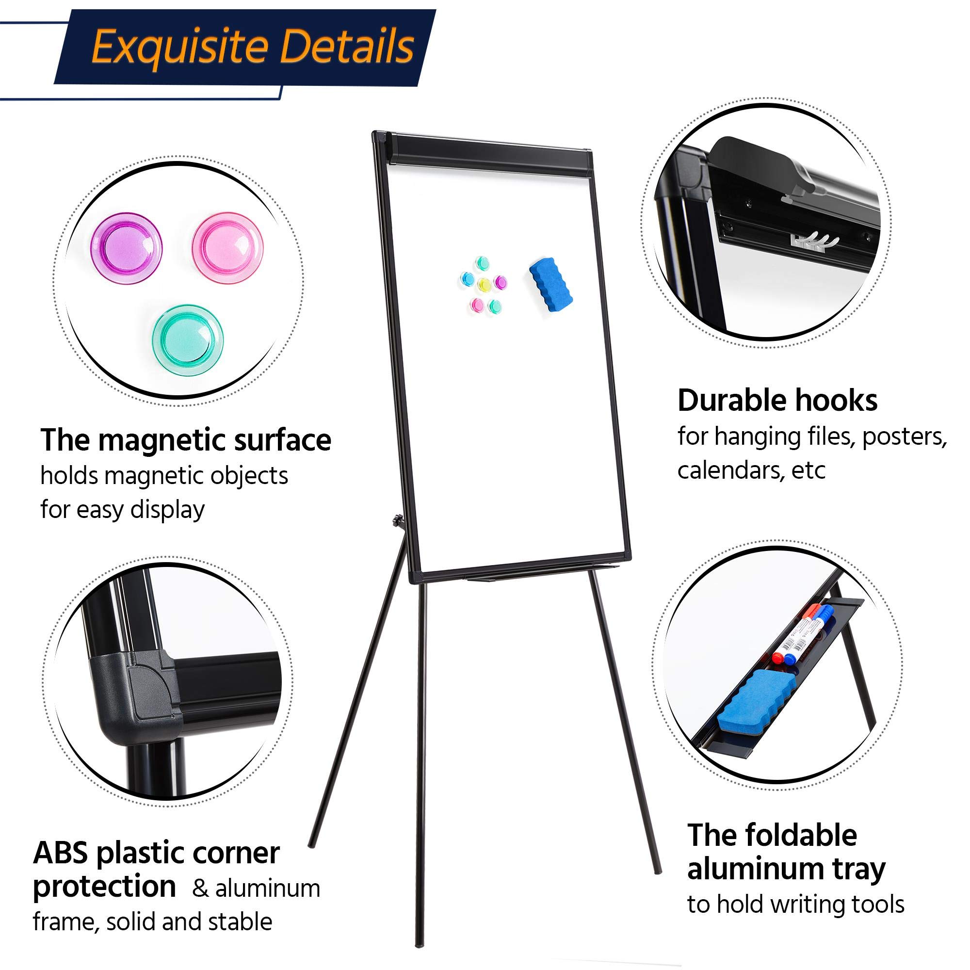 Yaheetech Tripod Whiteboard Portable Dry Erase Board 36x24