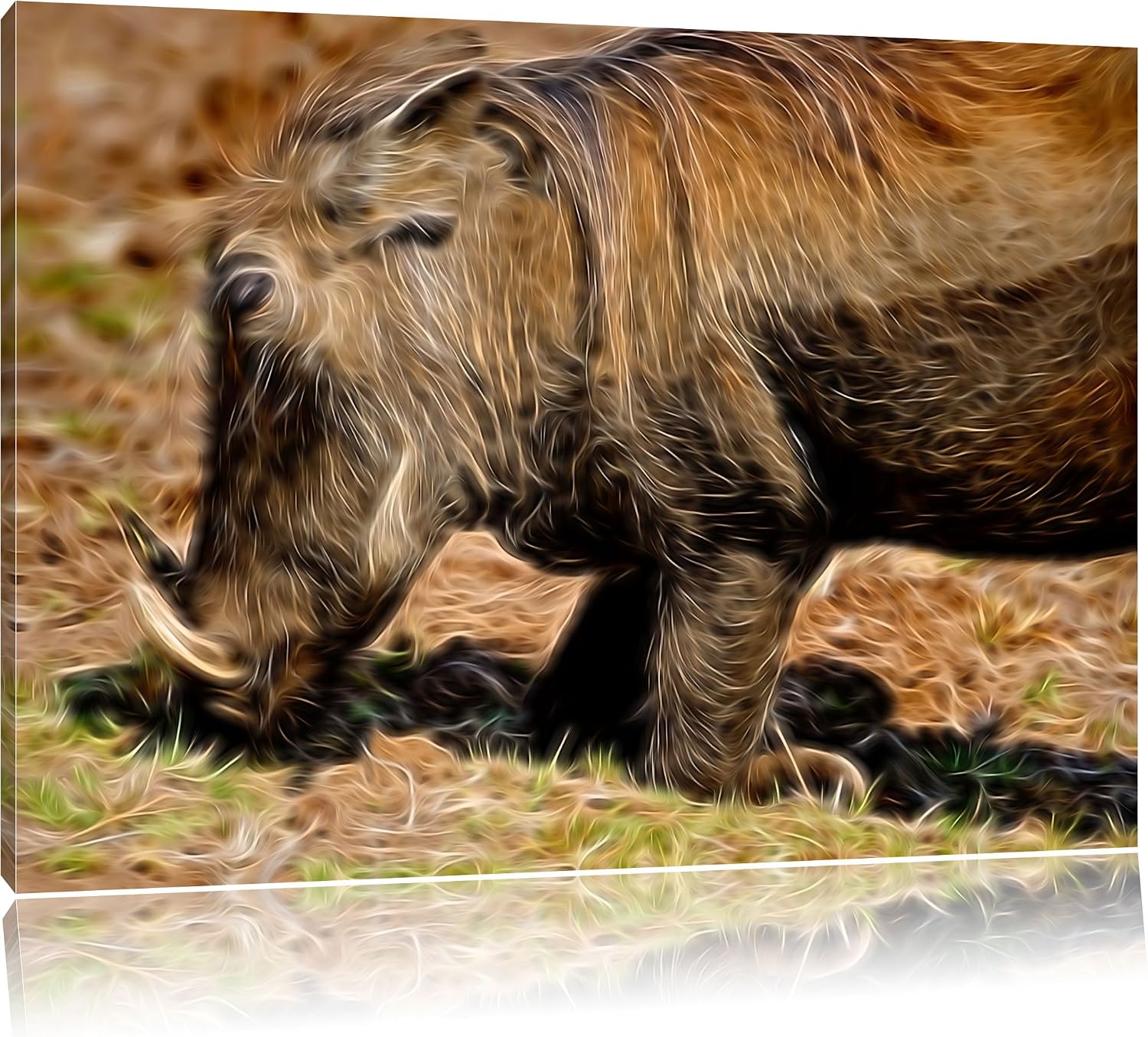 Stampa su tela raffigurante una mucca floreale, stampa di