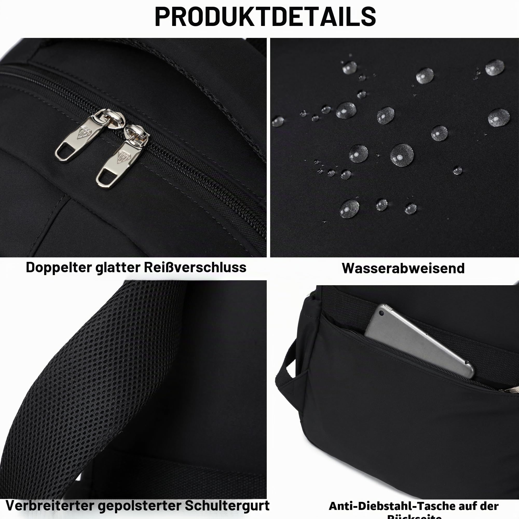 Schultasche für Teenager, Mädchen, Rucksack, 3-teilig, Rucksack für Mädchen, 39,6 cm (15,6 Zoll) Laptop mit Lunchbox, Federmäppchen-Set