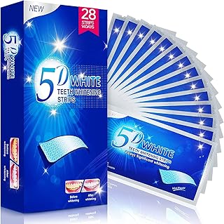 Teeth Whitening Strips for Teeth Sensitive, 28 Whitening Strips Effective Teeth Whiting Strips Reduced Sensitivity White-Strips, Helps Remove Smoking/Coffee/Soda/Wine Stain (14 Treatments)
