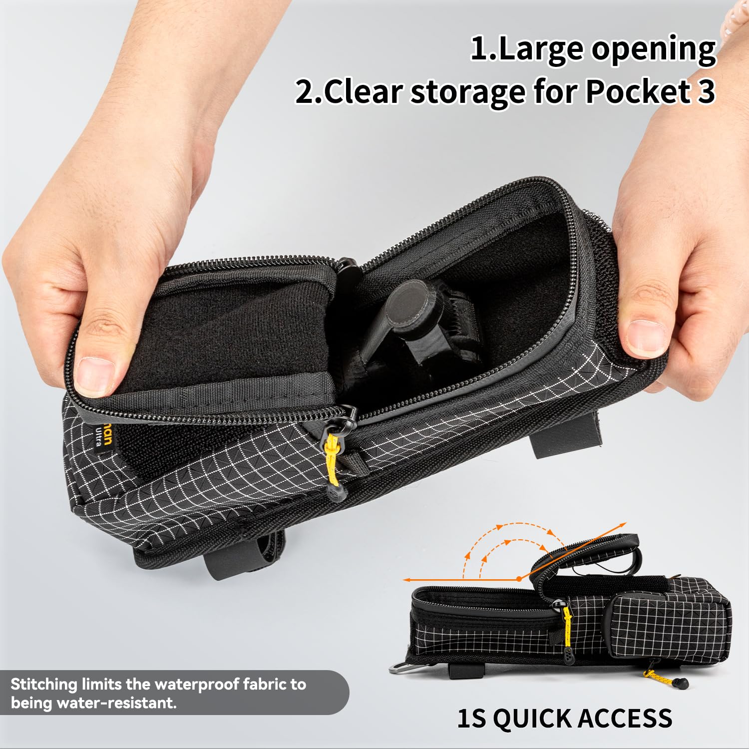 HIKEMAN Borsa da trasporto compatta per DJI Osmo Pocket 3, custodia protettiva leggera, borsa portatile resistente all'acqua per fotocamera e accessori, attrezzatura quotidiana all'aperto e da viaggio