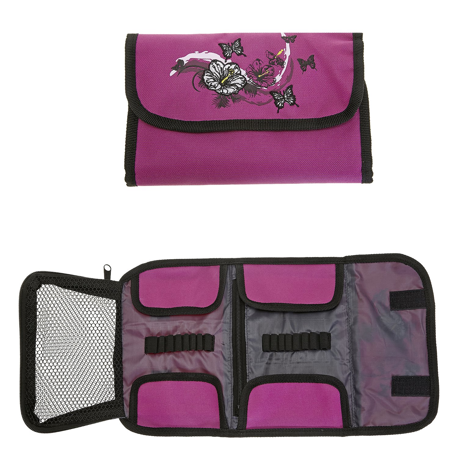 Elephant Federmäppchen XL - Butterfly Design Magenta Für Schüler