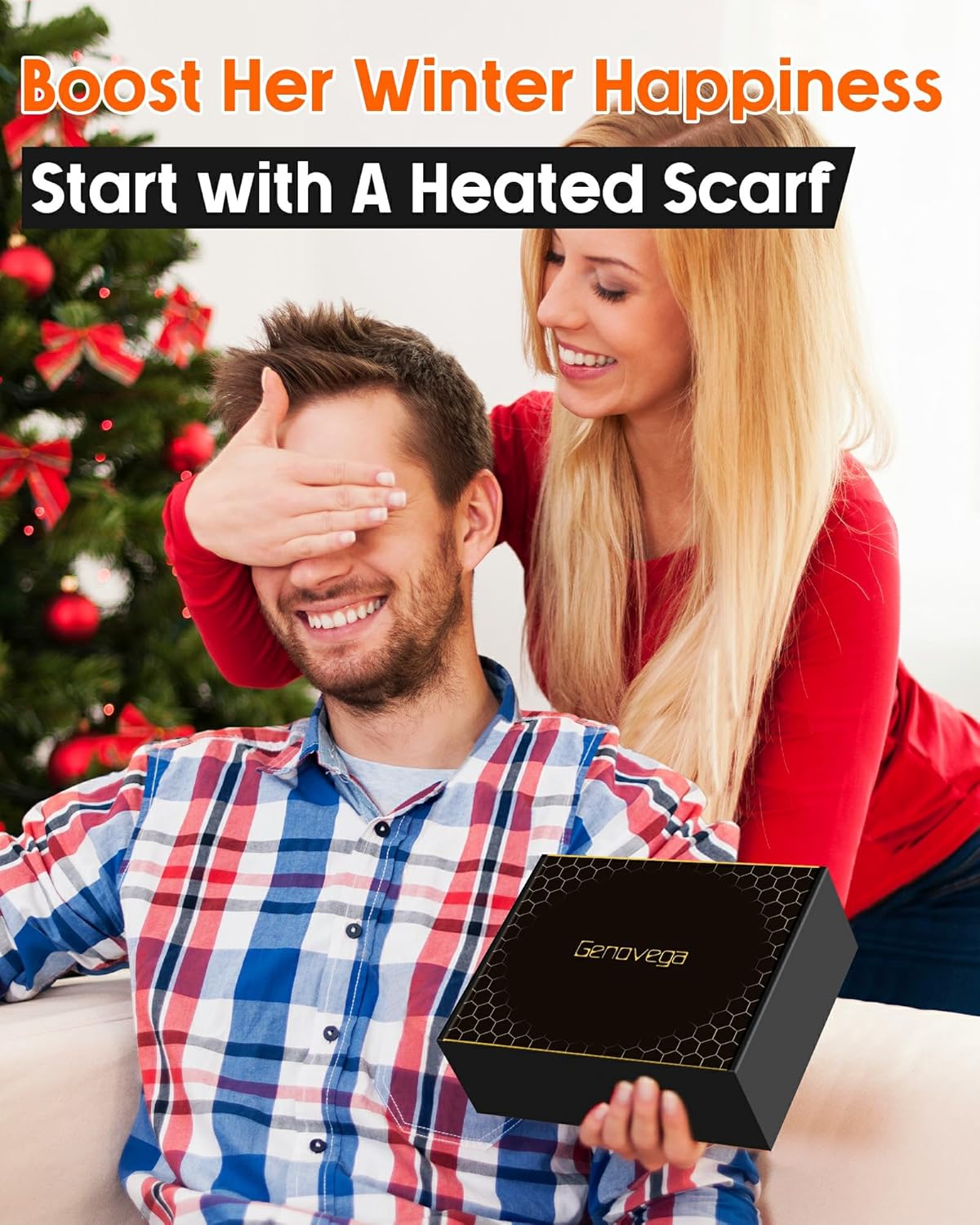 Heated Scarf Valentine Gifts Regalo Idea for Men Dad Husband Boyfriend Couple Brother Friend Hombre Papa Novio Who Have Everything Birthday Cumpleaños Navidad Anniversary Stress Relief Unique Bufandas - Image 6