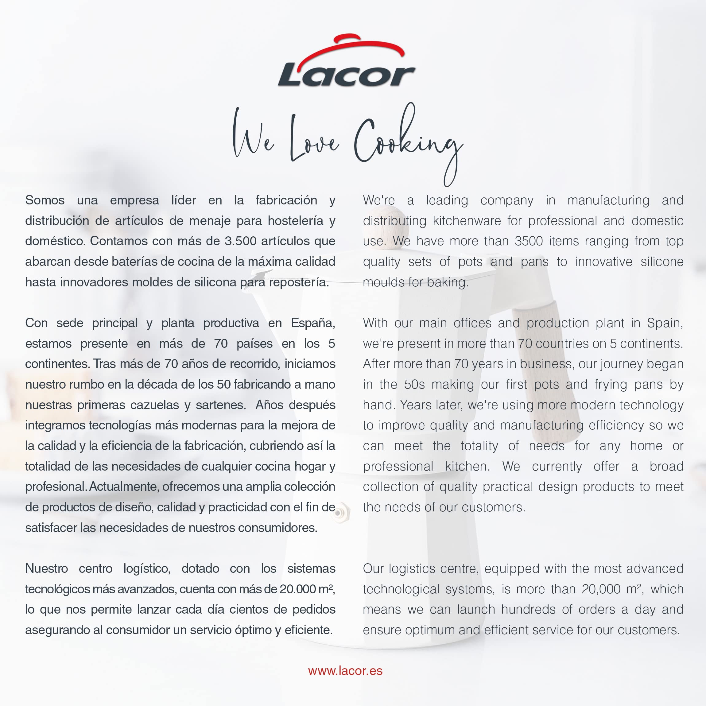 LACOR 62099 - Cafetera Italiana Trento White, Cafetera Express, Aluminio | En aluminio ligero, para un café intenso en casa; apto para inducción, ideal para cocina profesional y uso diario en casa