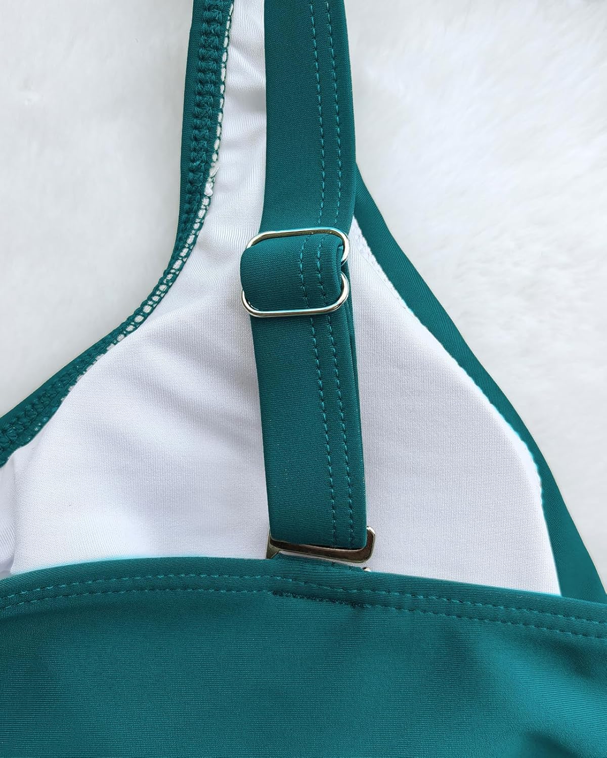 Women's V Neck Bikini Tops Twist Front Cross Back Adjustable Straps Padded Swimsuit Bathing Suit Top Only for Women - Image 7