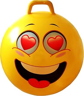AppleRound Space Hopper Ball with Air Pump: 20in/50cm Diameter for Ages 7-9, Hop Ball, Kangaroo Bouncer, Hoppity Hop, Jumping Ball, Sit & Bounce